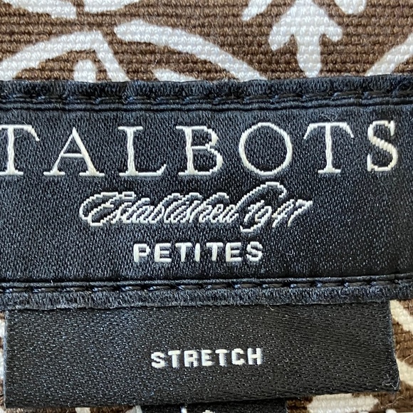 Talbots denim brown and white tile motif cropped jacket - Picture 8 of 9